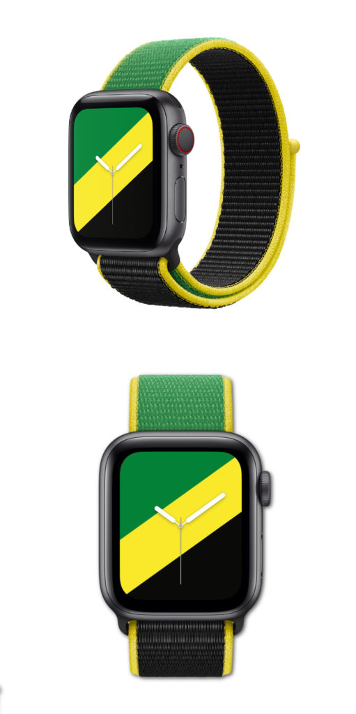 The new Apple International Sportsloop for Apple Watch representing the Olympic countries. Like Jamaica!