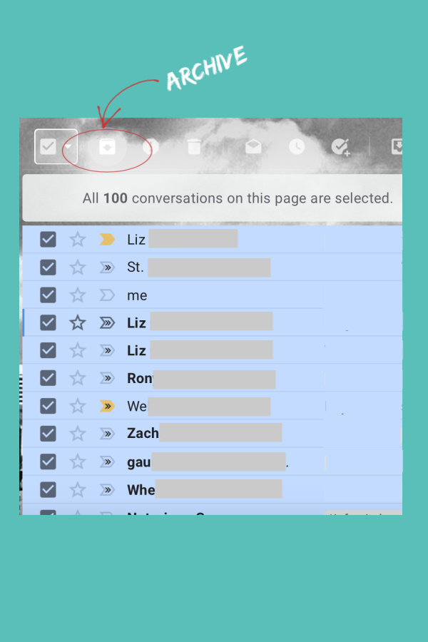 Archiving messages in gmail: Step 3 of our Inbox Zero trick