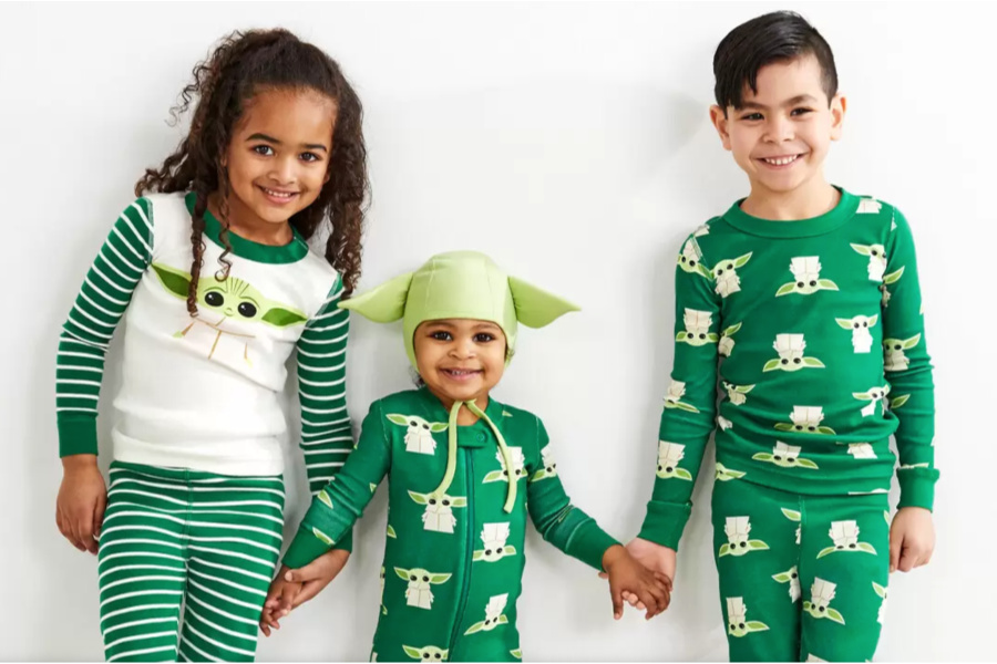 Baby Yoda pajamas! Don’t worry, parents, they come in adult sizes too.