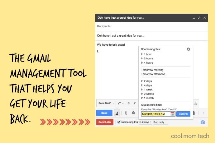 Boomerang: Maybe the best Gmail management tool ever.