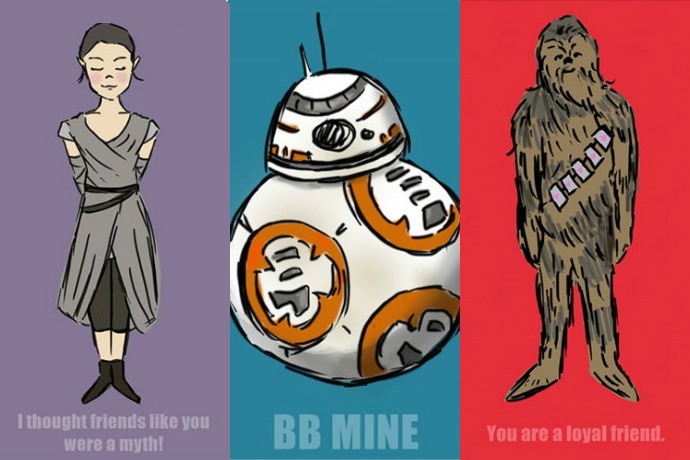 12 of the best geeky-cool printable Valentine’s cards: Star Wars, Minecraft, emojis, FNAF, science and more.
