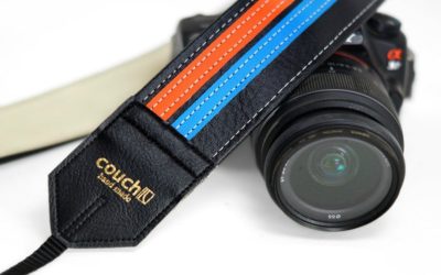 Couch handmade camera straps turn old into new.