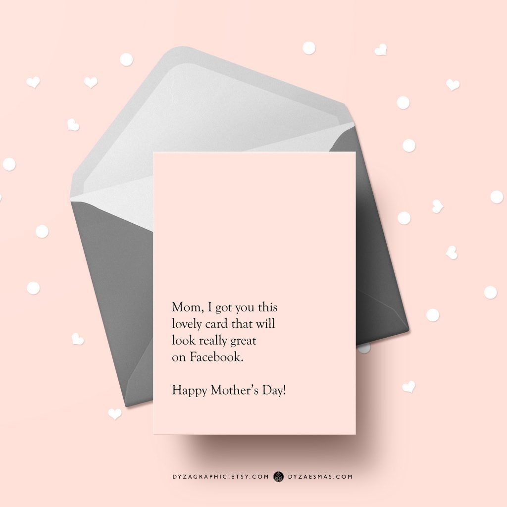 Mother's Day card: Looks good on Facebook! 