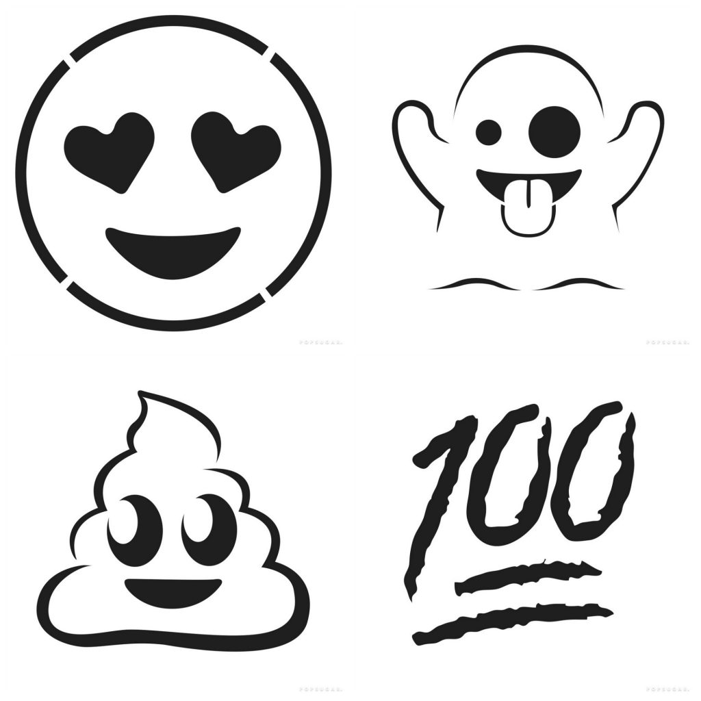 12 free emoji pumpkin carving templates from Pop Sugar
