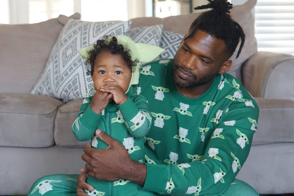 We're kind of obsessed with these daddy-and-me Baby Yoda pajamas from Hanna Andersson.
