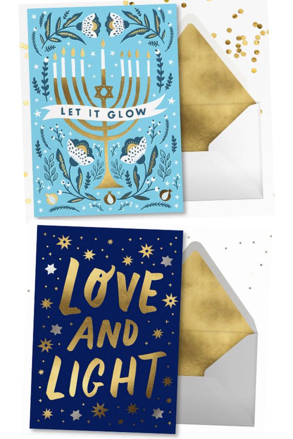Hello Lucky's Hanukkah ecards at Paperless Post are so warm and bright.