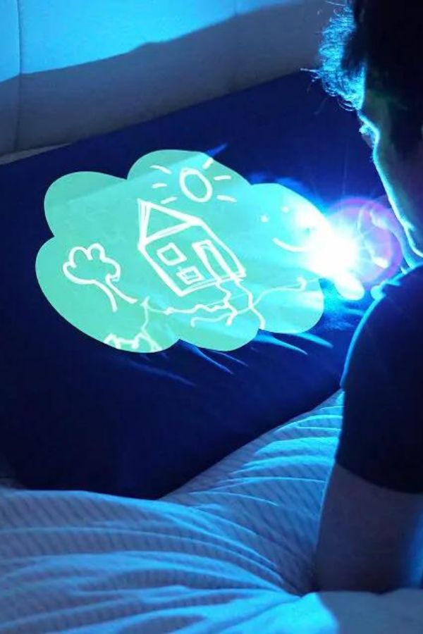 This cool illuminated doodle pillowcase from Uncommon Goods is under $25