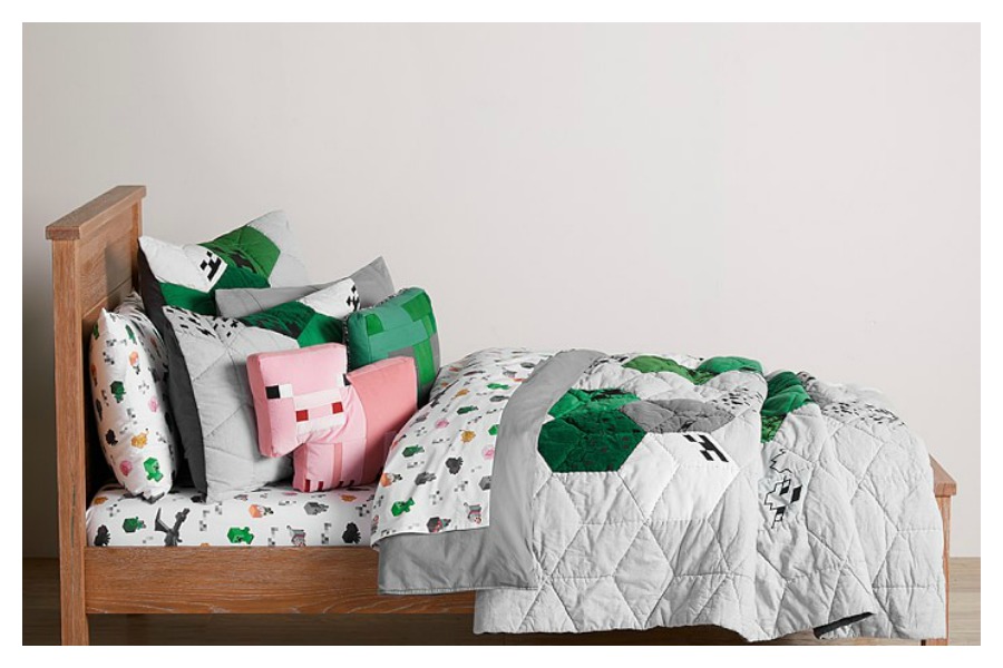 The new Minecraft x Pottery Barn Kids collection will make blockheads everywhere squeal!
