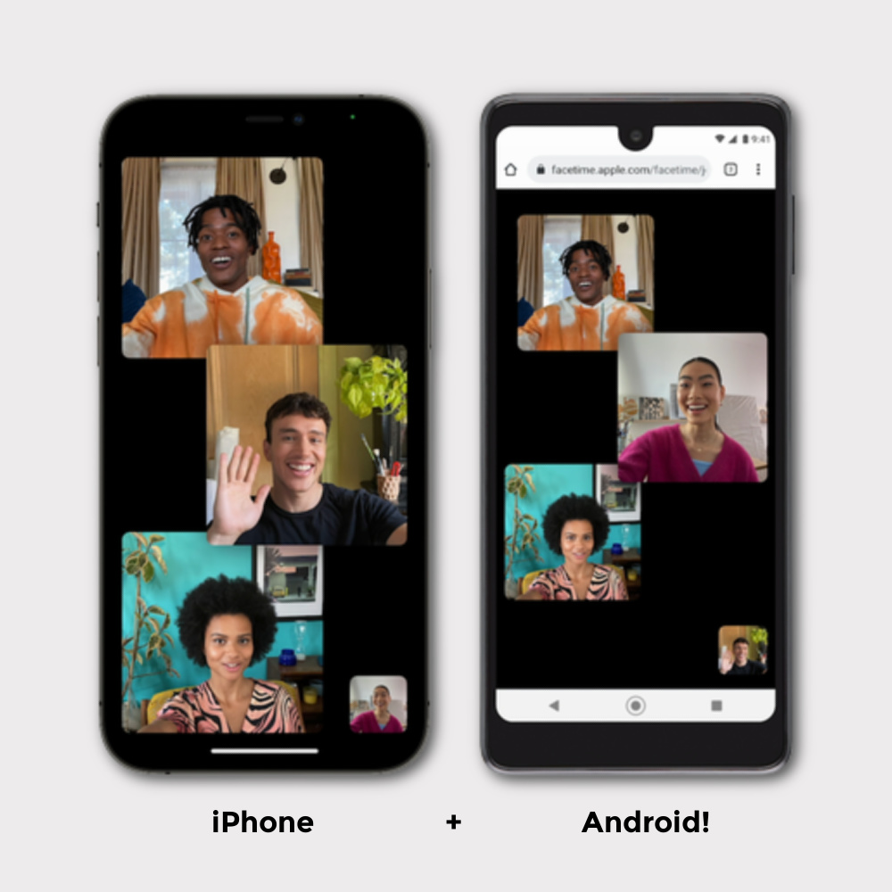 New iOS 15 features parents will love: New FaceTime Compatibility with Android and Windows phones, whoo!