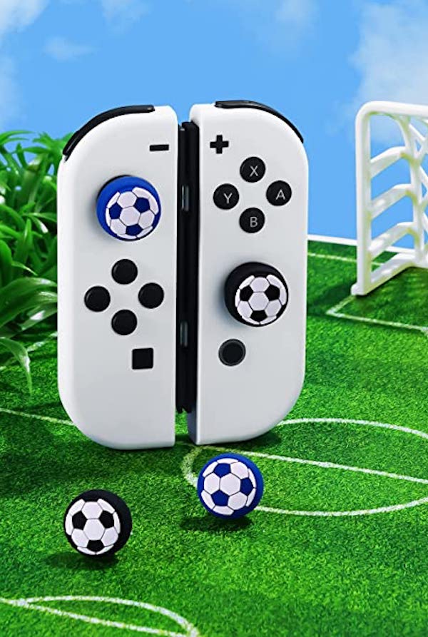 Soccer ball grips for the Nintedo Switch make a great gift for under $25.