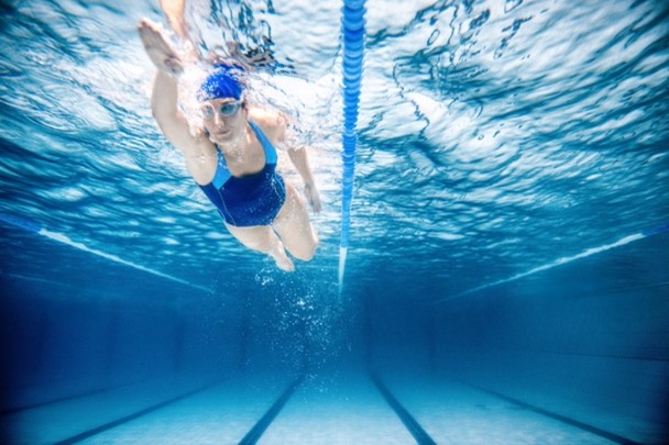 woman swimming