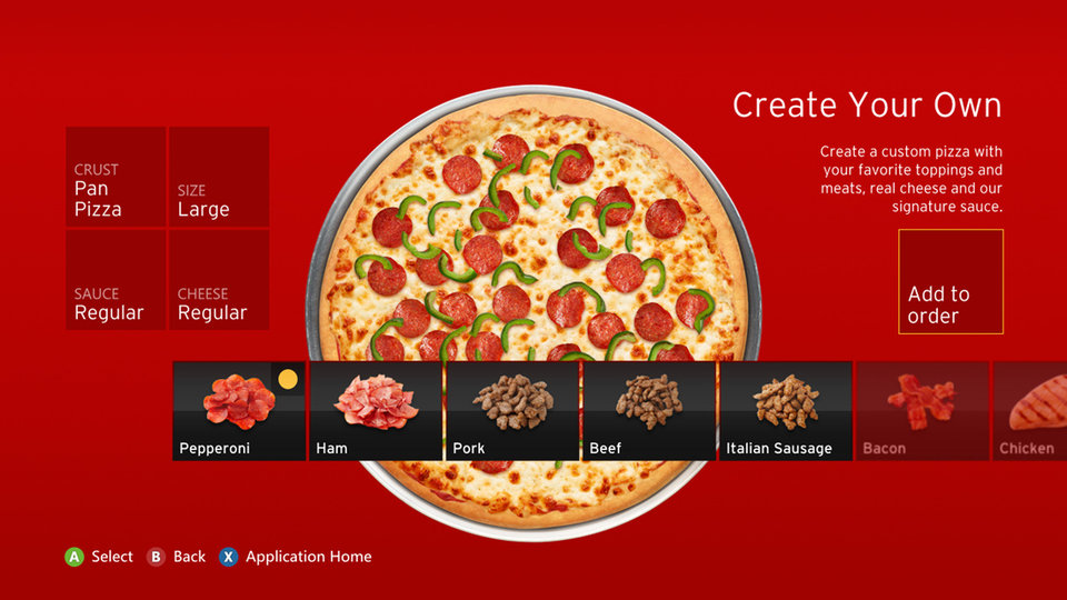 Piquing our Geek: Ordering pizza from your Xbox console