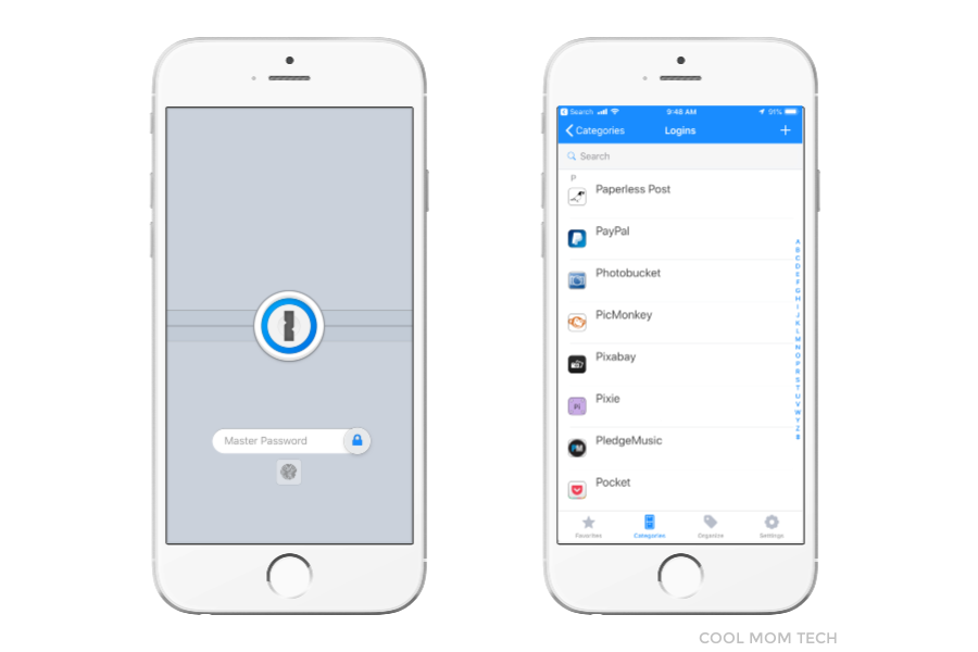 5 apps that changed our lives: the 1Password app | coolmomtech.com