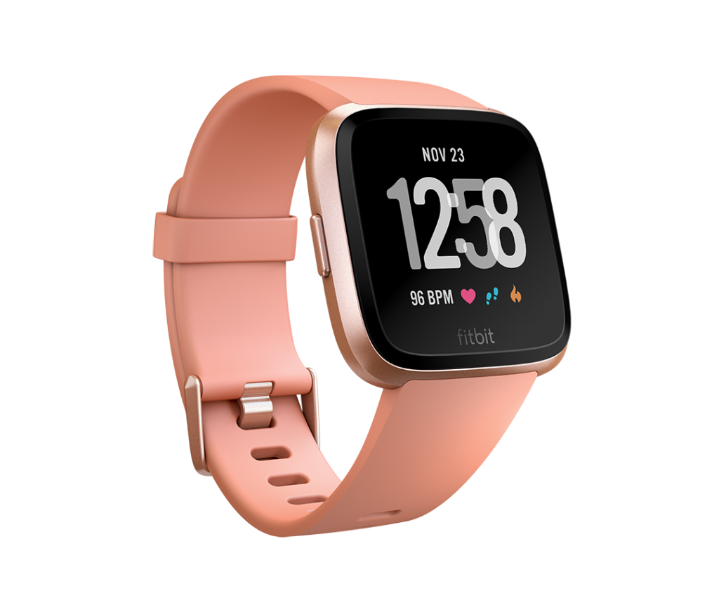 Stylish tech gifts for the trendsetter in your life: Fitbit Versa in rose gold