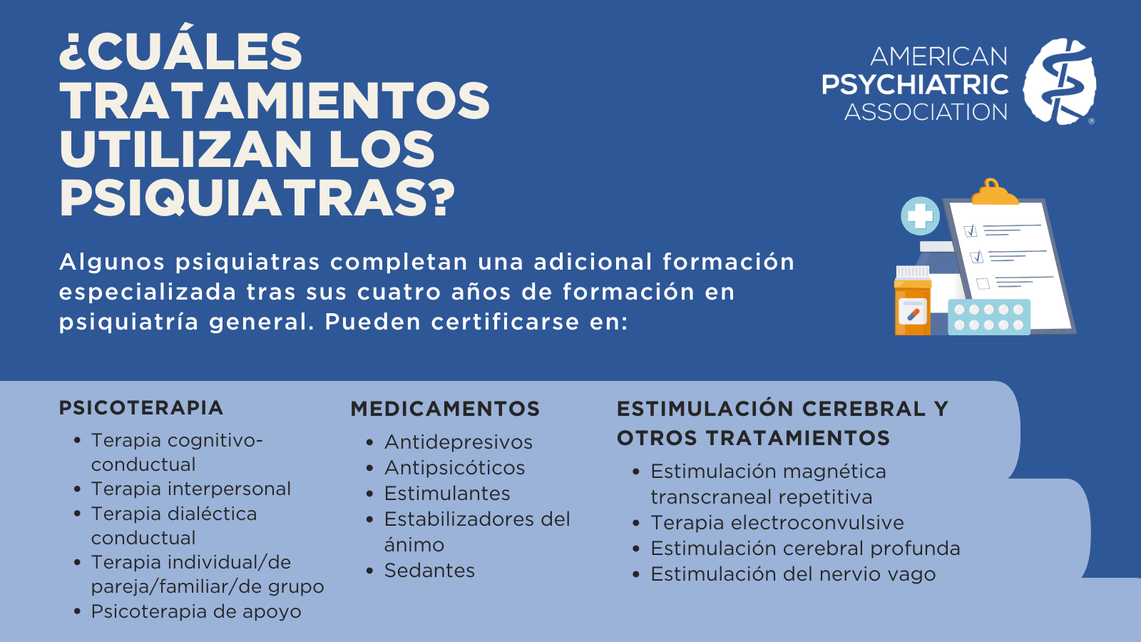 ¿Cuáles tratamientos utilizan los psiquiatras?